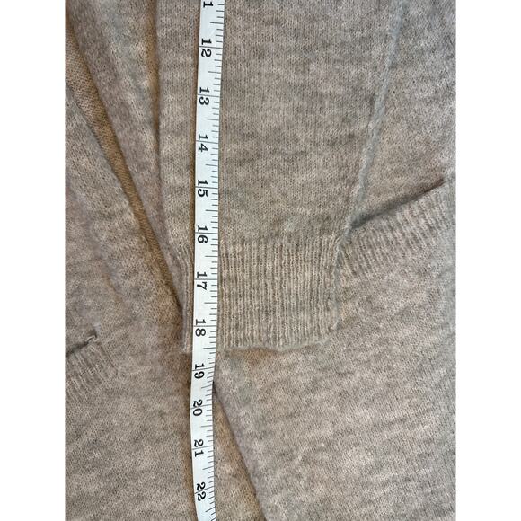 Anthropologie Dark Beige Open Duster Cardigan Sweater Size S Women's Fall Casual - Picture 4 of 7